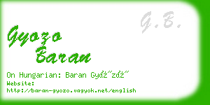 gyozo baran business card